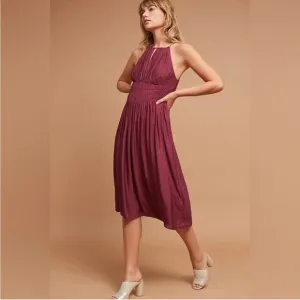 ❤️ Anthropology | Moulinette Soeurs Plum/Prune Midi Dress | Size 4 | NWT