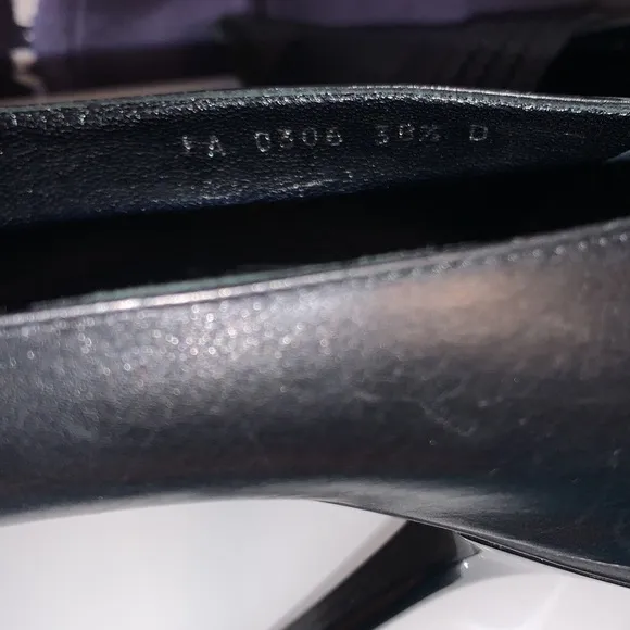 👠 Christian Dior Black Leather Dior Pointed Toe D'Orsay High Heel Shoes 38 1/2D