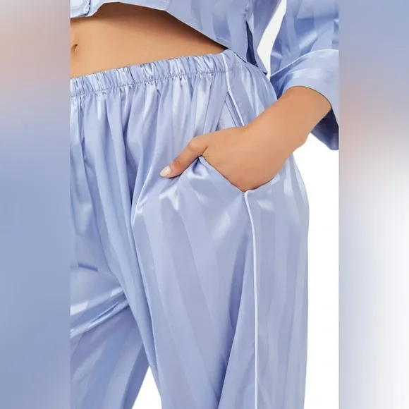 💫 FREE PEOPLE® Pajama Party PJ Set in Hazy Blue