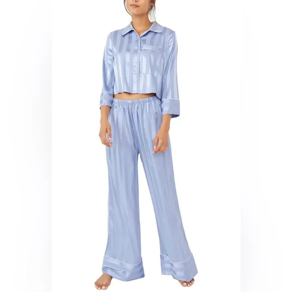 💫 FREE PEOPLE® Pajama Party PJ Set in Hazy Blue