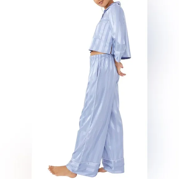 💫 FREE PEOPLE® Pajama Party PJ Set in Hazy Blue