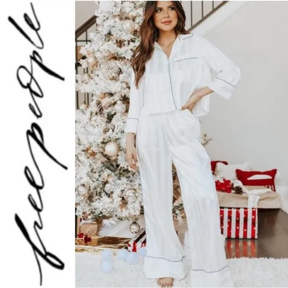 💫 FREE PEOPLE® Pajama Party PJ Set in Hazy Blue