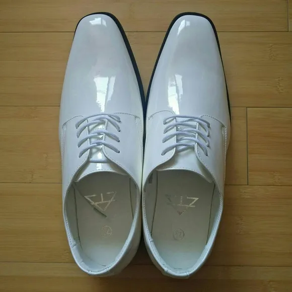 -NEW- Men's Vance Co. White Cole WIDE Dress Shoes 7.5