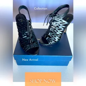 ✨ Pour La Victoire Black Yermak Sandals - Italian Leather Glam! ✨Size 9