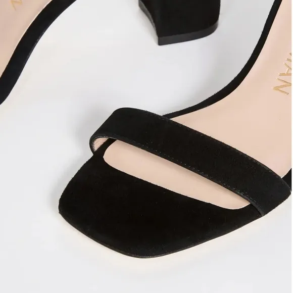 - Stuart Weitzman Nearlynude Ankle strap suede leather sandals size 10B