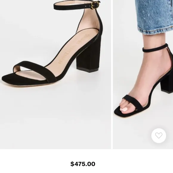- Stuart Weitzman Nearlynude Ankle strap suede leather sandals size 10B