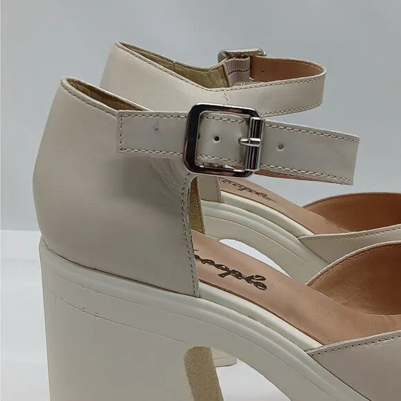 $168 NIB Free People Gwen Mary Jane Platform Pumps Women's 9.5 Chunky Heel Shoes