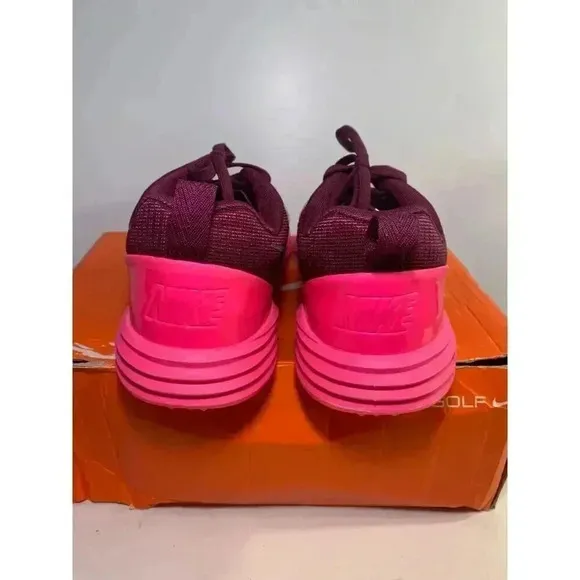 .1689 Nike Lunar Command 2 Golf Shoes 2017 Bordeaux/Metallic Silver Pink 8 Women