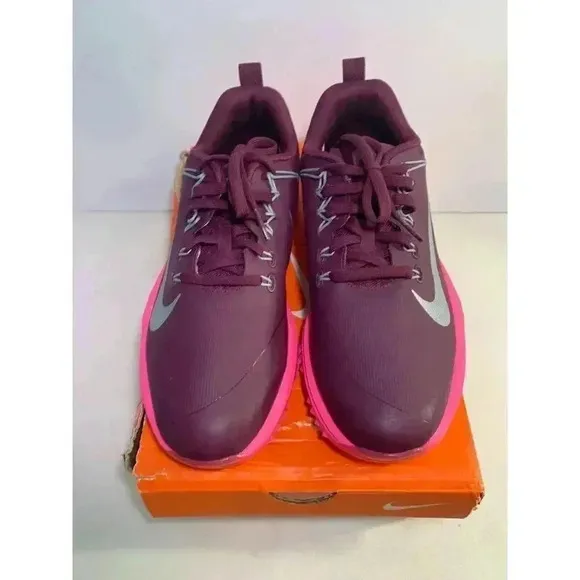 .1689 Nike Lunar Command 2 Golf Shoes 2017 Bordeaux/Metallic Silver Pink 8 Women