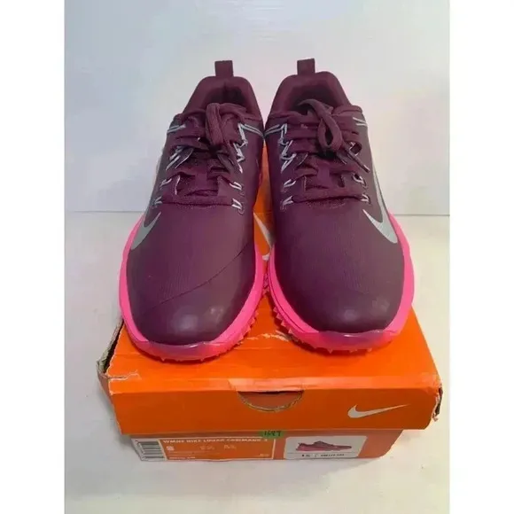 .1689 Nike Lunar Command 2 Golf Shoes 2017 Bordeaux/Metallic Silver Pink 8 Women