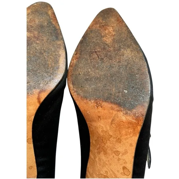 1920s flapper style vintage Perry Ellis satin pumps heels