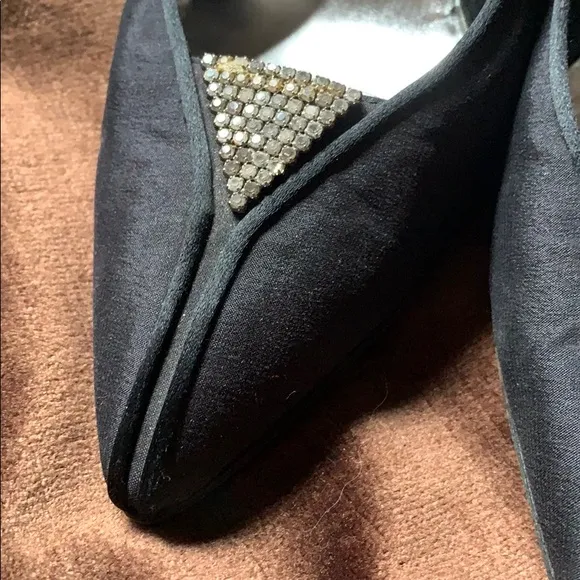 🌞1980s Vintage YSL Rhinestone &amp; Satin Pumps!