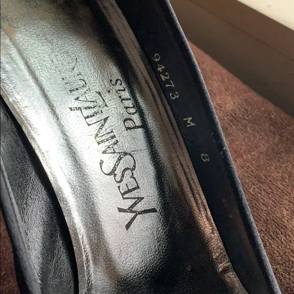 🌞1980s Vintage YSL Rhinestone &amp; Satin Pumps!