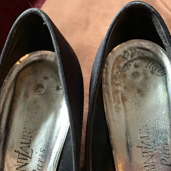 🌞1980s Vintage YSL Rhinestone &amp; Satin Pumps!