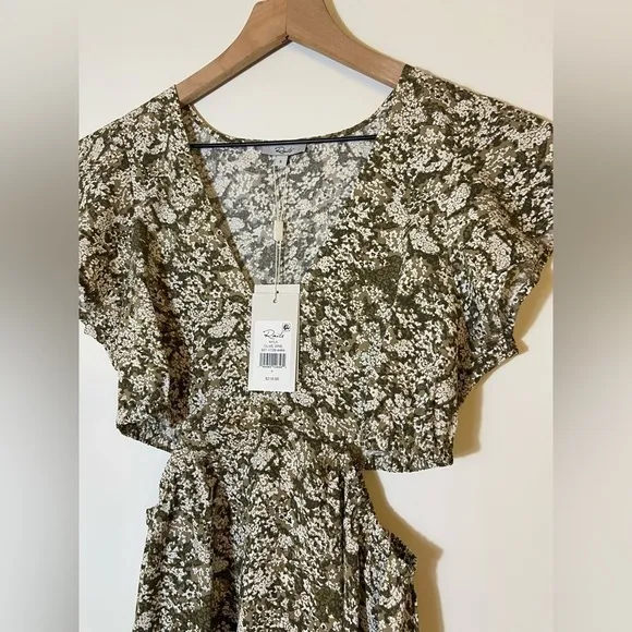 $218 Rails Women Green Cutout Waist Dress Size Small NWT