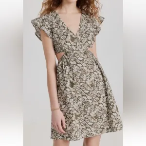 $218 Rails Women Green Cutout Waist Dress Size Small NWT