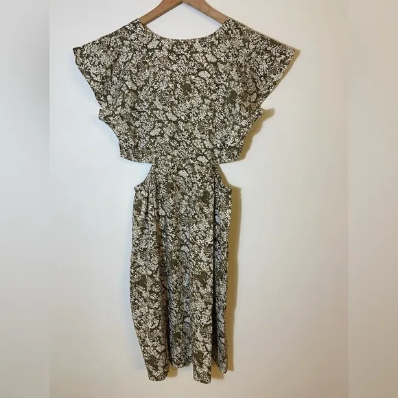 $218 Rails Women Green Cutout Waist Dress Size Small NWT