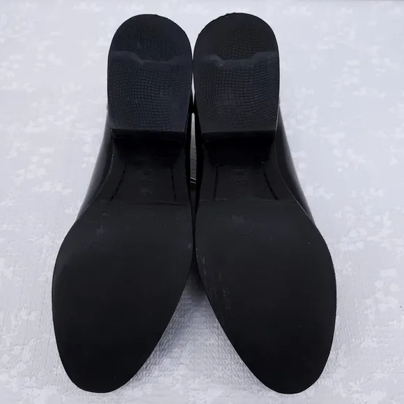 3.1 Phillip Lim Black Leather Chunky Heeled Oxford Booties