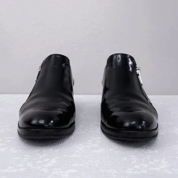 3.1 Phillip Lim Black Leather Chunky Heeled Oxford Booties