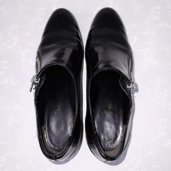 3.1 Phillip Lim Black Leather Chunky Heeled Oxford Booties