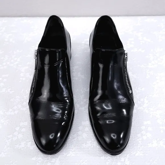 3.1 Phillip Lim Black Leather Chunky Heeled Oxford Booties