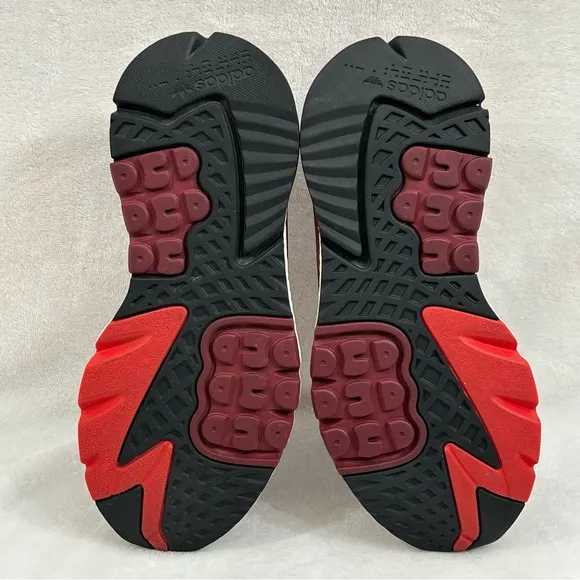 Adidas 3M Nite Jogger Core Burgundy Red Reflective Running Shoes Men 7 Women 8.5