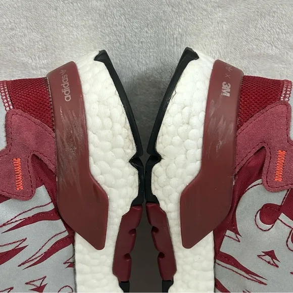 Adidas 3M Nite Jogger Core Burgundy Red Reflective Running Shoes Men 7 Women 8.5