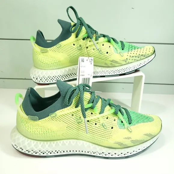 Adidas 4D Fusio Semi Frozen Yellow Green Running Casual shoes Sneakers Men's 8