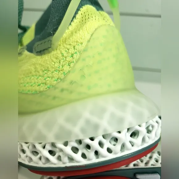 Adidas 4D Fusio Semi Frozen Yellow Green Running Casual shoes Sneakers Men's 8