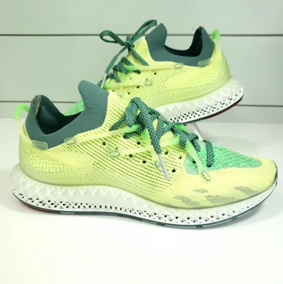 Adidas 4D Fusio Semi Frozen Yellow Green Running Casual shoes Sneakers Men's 8