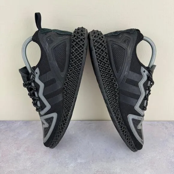 Adidas 4D Sneakers ZX Originals Trainers Triple Black Running Shoes Men 7.5 US