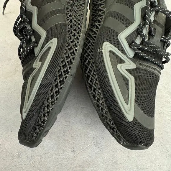 Adidas 4D Sneakers ZX Originals Trainers Triple Black Running Shoes Men 7.5 US