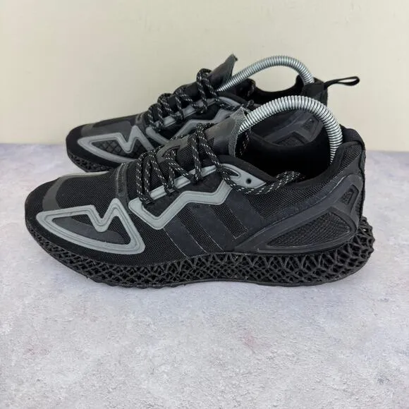Adidas 4D Sneakers ZX Originals Trainers Triple Black Running Shoes Men 7.5 US
