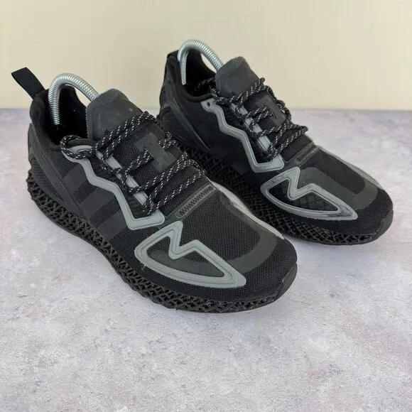 Adidas 4D Sneakers ZX Originals Trainers Triple Black Running Shoes Men 7.5 US