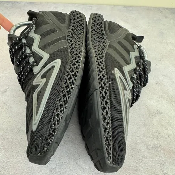 Adidas 4D Sneakers ZX Originals Trainers Triple Black Running Shoes Men 7.5 US