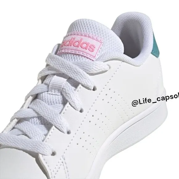 Adidas 5Y Tennis Advantage Lifestyle Court‎ Lace Shoes ig2513 White Kids Unisex