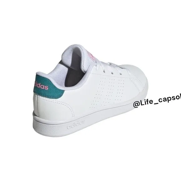 Adidas 5Y Tennis Advantage Lifestyle Court‎ Lace Shoes ig2513 White Kids Unisex