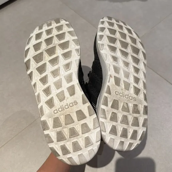 Adidas black white and gray men sneaker shoes size 9.5