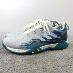 ADIDAS CODECHAOS Spikeless Golf Shoes Men Size 9 Blue White GW5341 Lace Up