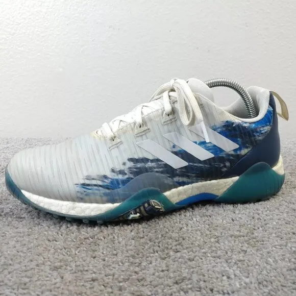 ADIDAS CODECHAOS Spikeless Golf Shoes Men Size 9 Blue White GW5341 Lace Up