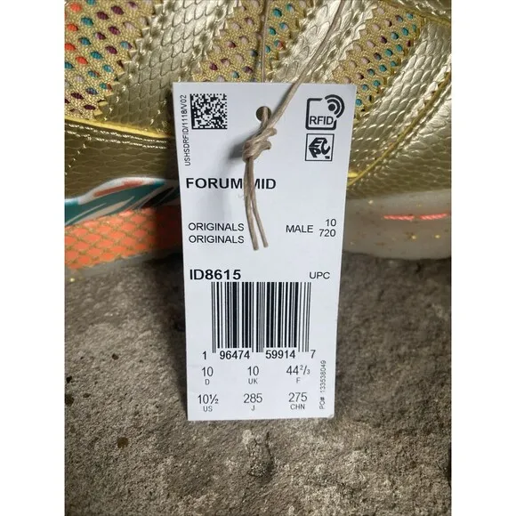 Adidas Forum Mid Carnival Gold Metallic Men Size 10.5 Shoes ID8615 New