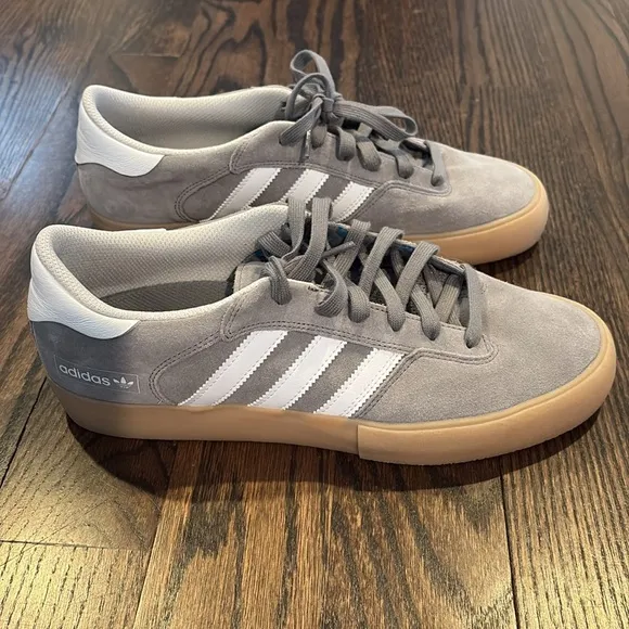 Adidas Gray and White Suede Men's Sneakers Size 11