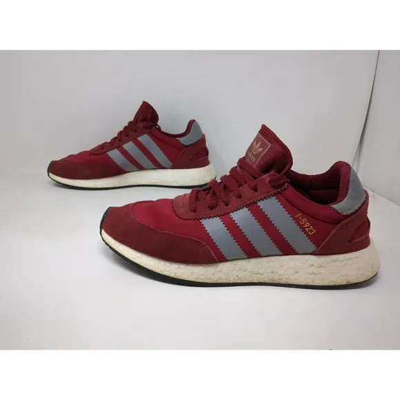 Adidas I-5923 Iniki Runner Burgundy Maroon Athletic Shoes Men Size 9‎ B27871