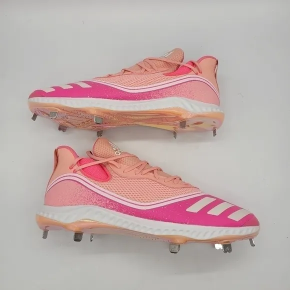 Adidas Icon 5 Bounce 'Breast Cancer Awareness Baseball Cleats Men 17 Shoes  NEW