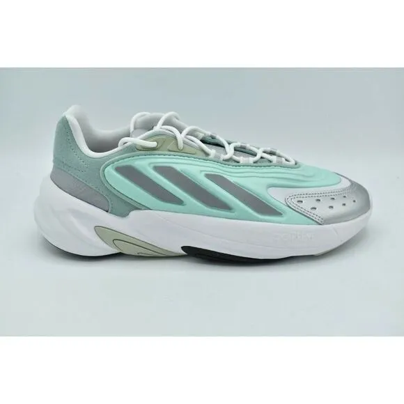 Adidas Originals Womens Size 8 Ozelia W Hazy Green Silver Metallic Shoes GX3669