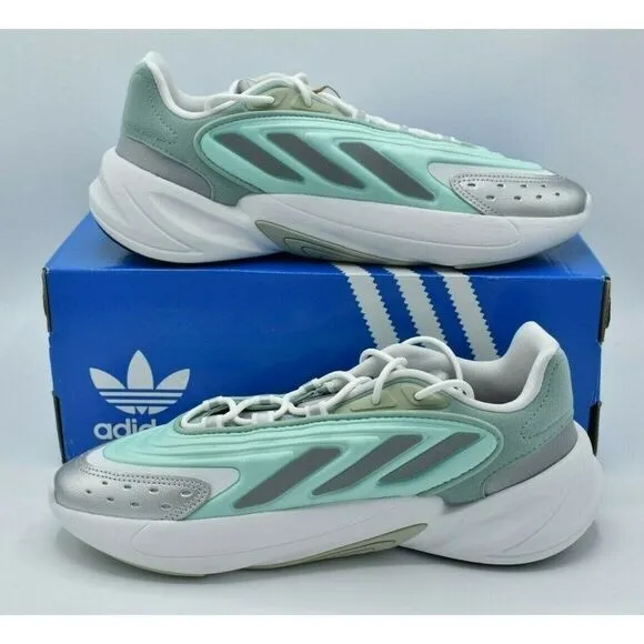 Adidas Originals Womens Size 8 Ozelia W Hazy Green Silver Metallic Shoes GX3669