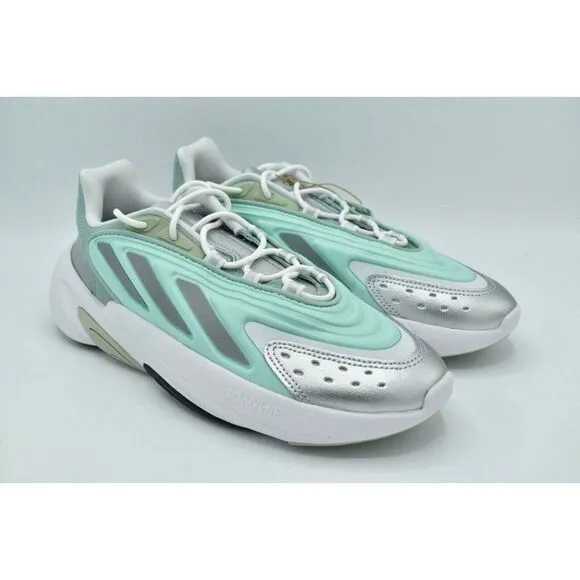 Adidas Originals Womens Size 8 Ozelia W Hazy Green Silver Metallic Shoes GX3669