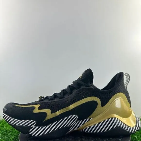 Adidas Patrick Mahomes Impact FLX Men Size 11.5 Black Gold Shoes GY0472 NEW