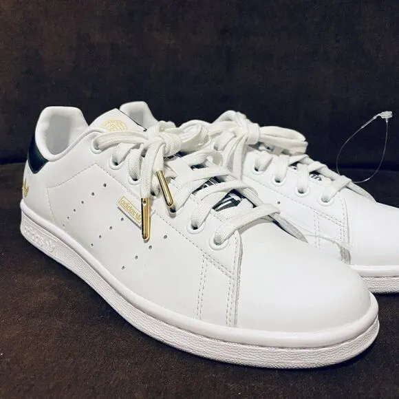 Adidas Stan Smith Tennis Shoes White/Black/Gold HP3250 US7.5 UK7 40 2/3 8.5 Wmns