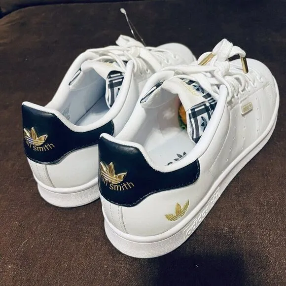 Adidas Stan Smith Tennis Shoes White/Black/Gold HP3250 US7.5 UK7 40 2/3 8.5 Wmns